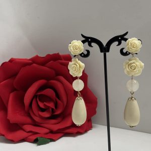 Ivory Flores Flamenco Earrings