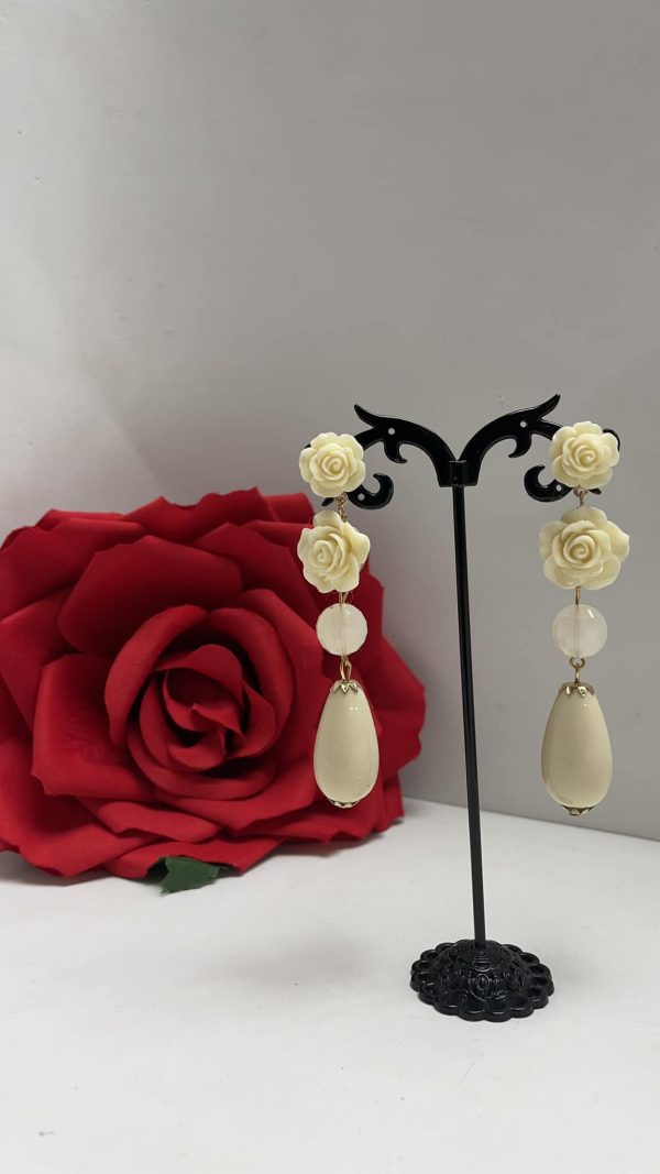 Ivory Flores Flamenco Earrings