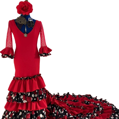 Jimena Flamenco Bata de Cola Dress
