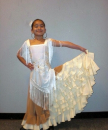Kids Malaga Flamenco Dance Skirt