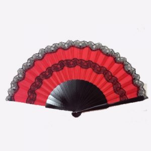 Extra Large Red/Black Flamenco Fan