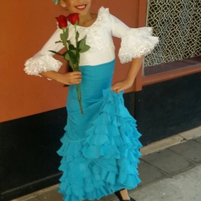 Girls Opera Flamenco Skirt & Blouse