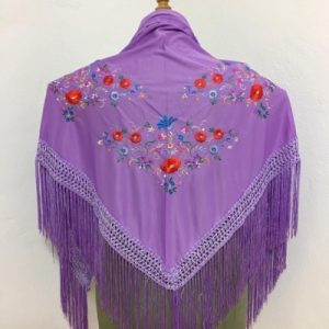 Medium Lavender/Multicolour Flamenco Shawl