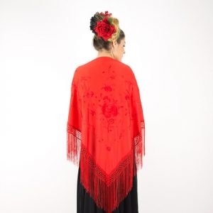 Medium Red/Red Flamenco Shawl