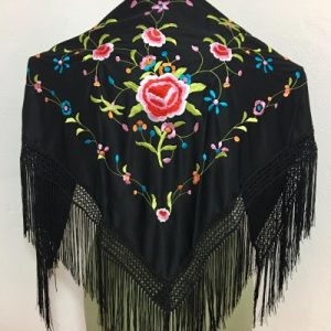 Medium Black/Multicolour Flamenco Shawl