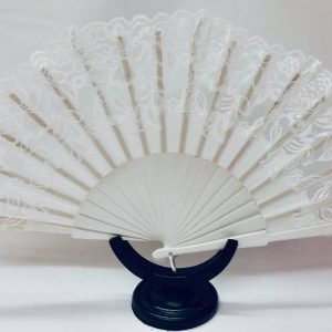 Medium White Flamenco Fan