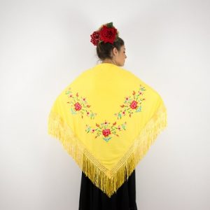 Medium Yellow/Multicolour Flamenco Shawl