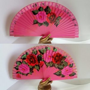 Pink Flower Flamenco Fan #3