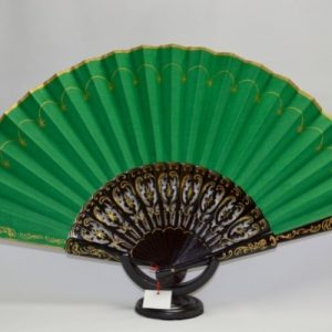 Double Sided Green/Black Flamenco Fan