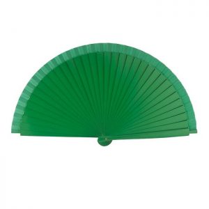 small green flamenco fan