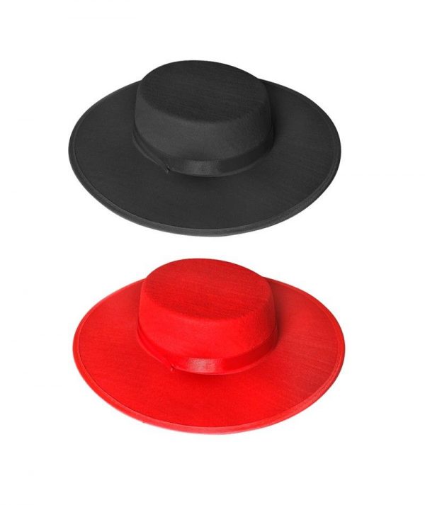 Black Red flamenco Hat