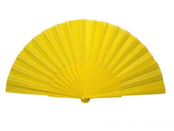 Large Yellow Flamenco Fan