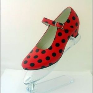 red black polka dots kids shoes