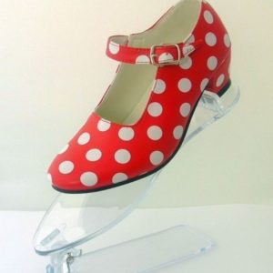 red white polka dots kids shoes