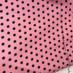 161 pink black dot fabric