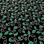 green leaves fabric