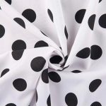 167 white big black dot fabric