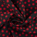 black red dot fabric