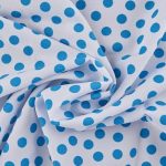174 white blue dot fabric