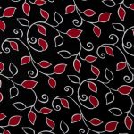 red leaves fabric