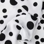 white black dots fabric