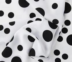 153 white black dots fabric