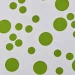 151 white green dot fabric