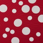 147 red white dot fabric