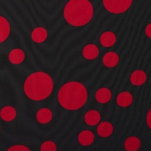 146 black red dot fabric