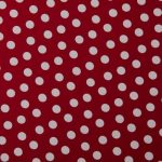 red white dot fabric