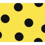 yellow black dot fabric