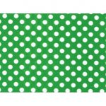 138 green white dot fabric