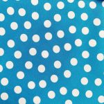 94 turquoise white dot fabric