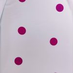 86 white fuchsia dot fabric