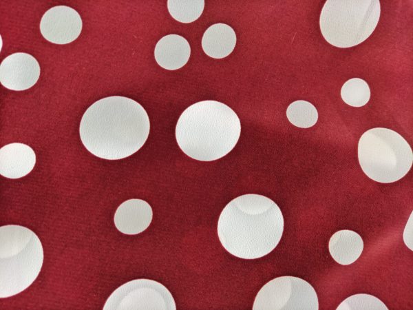 83 red wine dot fabric