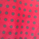 Red black dot fabric