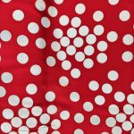Red white dot fabric