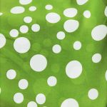 Green white dot fabric