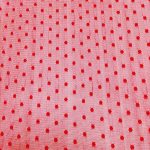 Red plumeti fabric