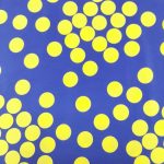 95 Royal blue yellow dot fabric