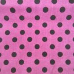 fuchsia black dot fabric