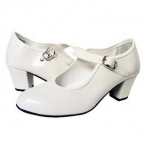 White flamenco shoes