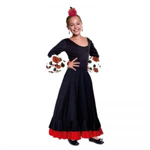 Black-Red Flamenco Dance Skirt