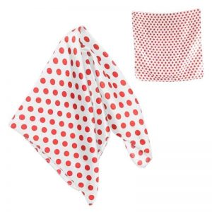 flamenco scarf white-red dots