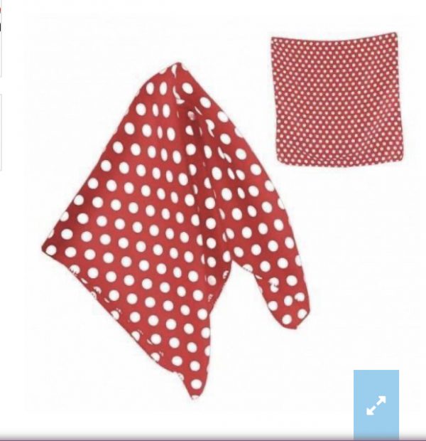 red-white dot flamenco scarf