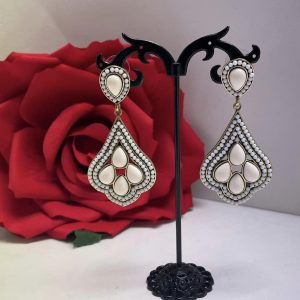 white Hungara Flamenco earrings
